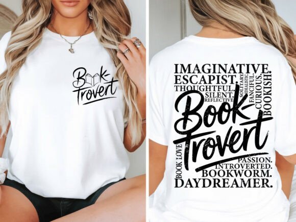 Booktrovert Bookish T-shirt Design: A Premium Creative Asset
