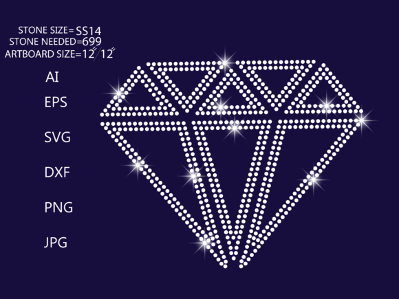 Dazzling Diamond Rhinestone Design: A Sparkling Asset for Modern Creators