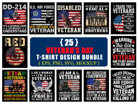 Effective Visual Communication with the Veteran’s Day T-Shirt Design Bundle