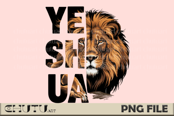 Lion of Judah Yeshua PNG Design: Bold Faith in Visual Form