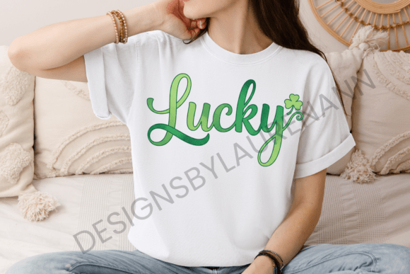 Lucky Ombre T Shirt Design: A Modern Creative Asset