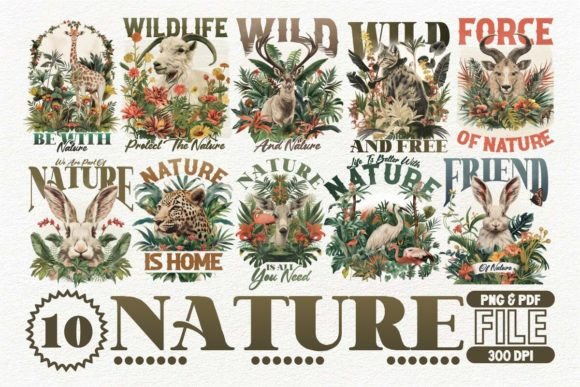 Nature T-Shirt Design Bundle: Elevate Your Creative Projects