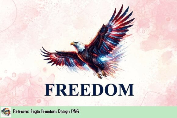 Patriotic Eagle Freedom Design PNG: A Symbol of Power for Creative Projects