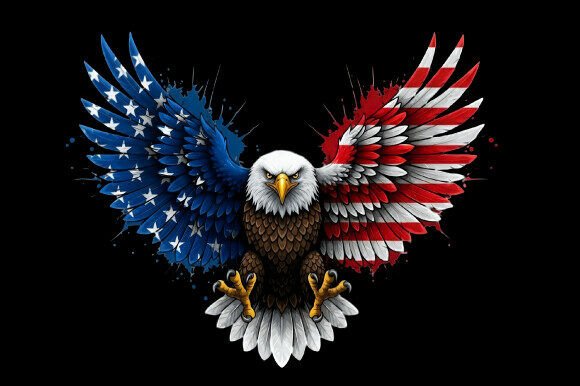 Patriotic Eagle USA Flag PNG Design Art: A Versatile Creative Asset