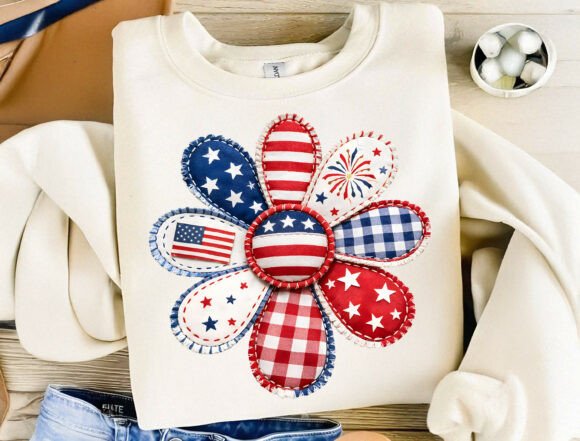 Patriotic Patchwork: A Charming 4th of July Design