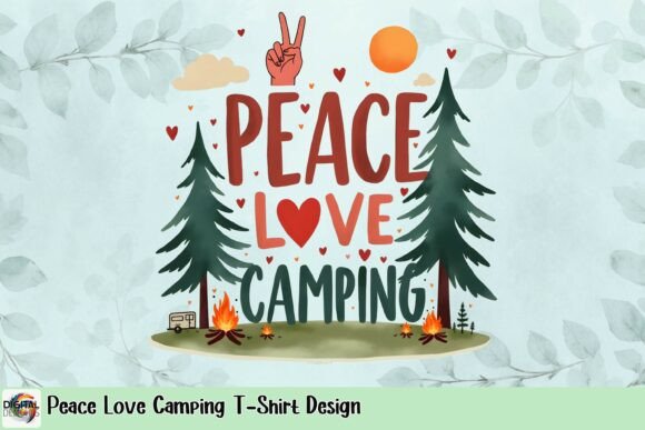 Peace Love Camping T-Shirt Design: A Creative Asset for Modern Projects