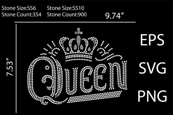 Queen Rhinestone Templates Design: A Premium Asset for Impactful Projects