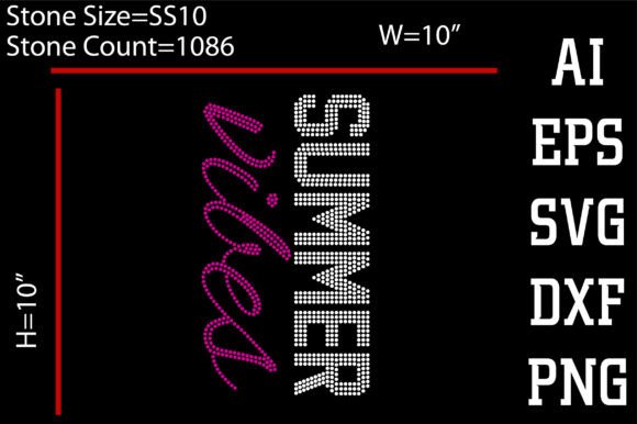 Summer Vibes: Elevate Your Design with a Rhinestone Template