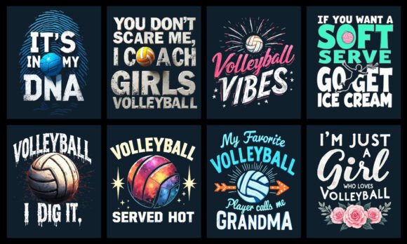 Unlock Creative Potential with a Volleyball T-Shirt Design Bundle