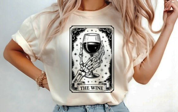 Wine Tarot Card SVG: A Design Asset for Creative Projects
